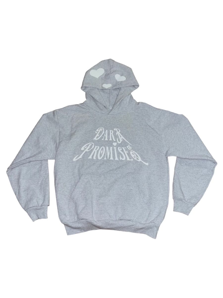 Essential Gray Dark Promises Puff Print Hoodie